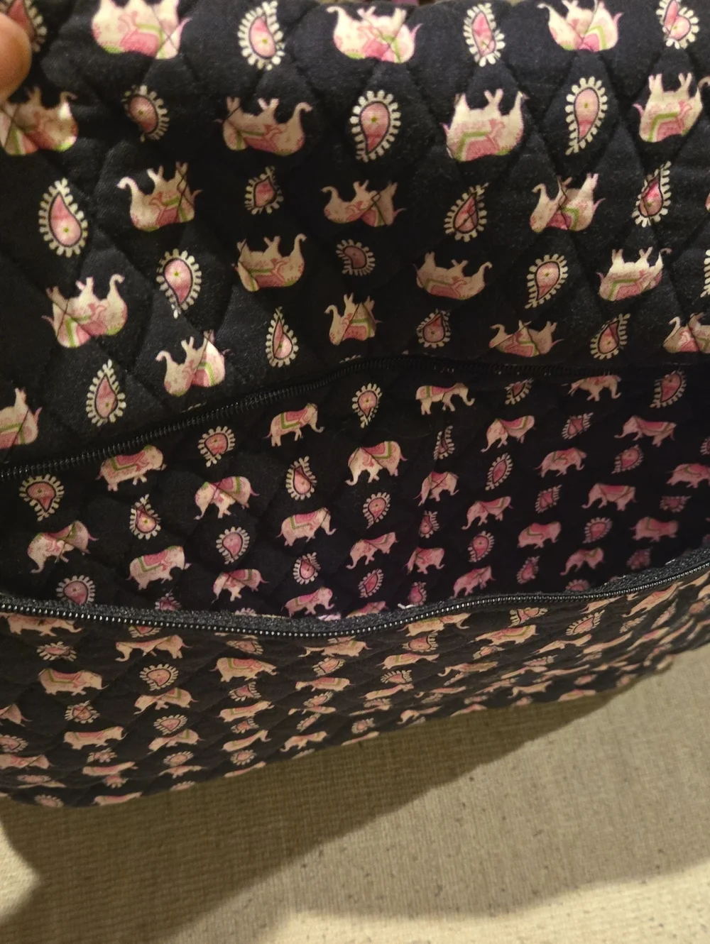 Vera Bradley Pink Elephants Messenger Bag